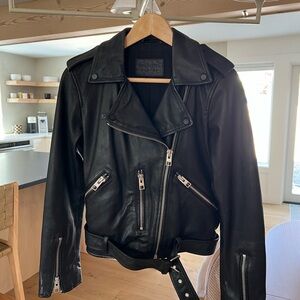 Black Leather Biker Jacket
